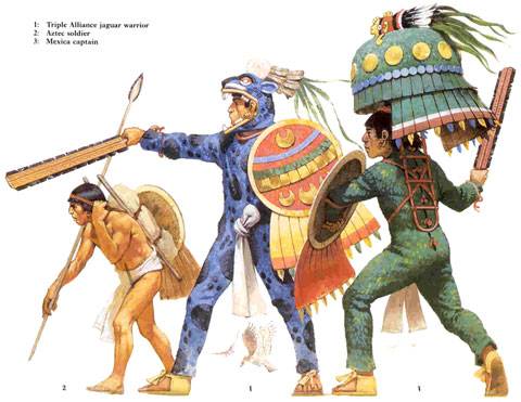 1. Guerrero Jaguar - Triple Alianza 2. Soldado Azteca 3. Capitan Mexica. 