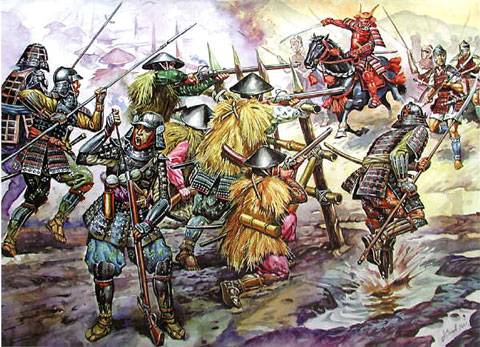 En 1543, comerciantes portugueses arribaron a Japón buscando un intercambio comercial. Entre los artículos que intercambiaron estuvieron los arcabuces europeos. A partir de 1549, diversos artesanos desarrollaron la técnica necesaria para reproducir estas armas y comenzaron a fabricar arcabuces japoneses llamados Teppo (cañón de acero).